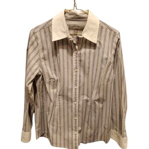 CROFT AND BARROW WOMEN'S SZ M LONG SLEEVE BUTTON DOWN SHIRT